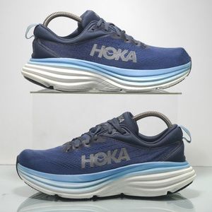 HOKA Bondi 8 Mens 8.5 D OSAA Outer Space Blue Max Cushion Walk Run Shoes.
